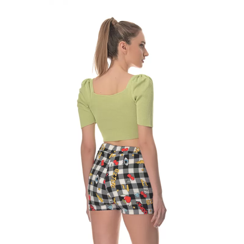 Crop Top Ριπ - Μαύρο Crop Top Ριπ - Μαύρο