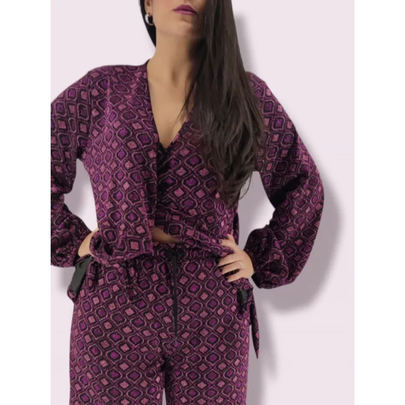 Plus Size Set Κρουαζέ με Λάμψη - Χρυσό Plus Size Set Κρουαζέ με Λάμψη - Χρυσό