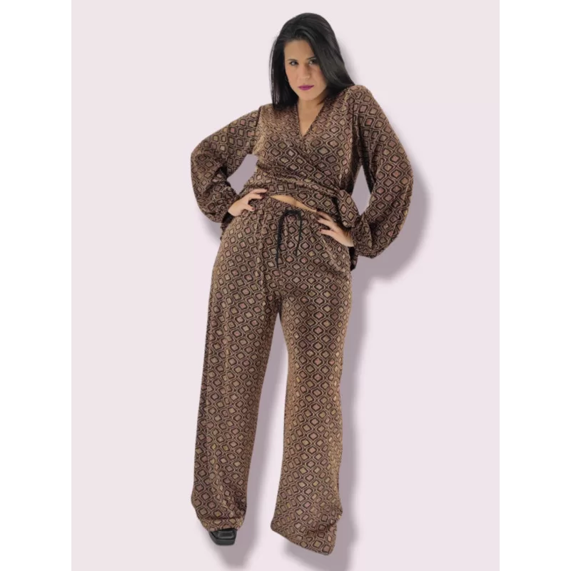 Plus Size Set Κρουαζέ με Λάμψη - Χρυσό Plus Size Set Κρουαζέ με Λάμψη - Χρυσό