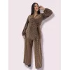 Plus Size Set Κρουαζέ με Λάμψη - Χρυσό Plus Size Set Κρουαζέ με Λάμψη - Χρυσό