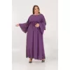 Plus Size Φόρεμα Maxi - Μωβ