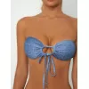 Μπικίνι Strapless Jean - Γαλάζιο Μπικίνι Strapless Jean - Γαλάζιο