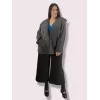 Plus Size Ημίπαλτο - Γκρι Plus Size Ημίπαλτο - Γκρι