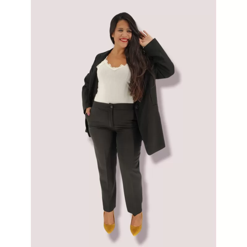 Plus Size Παντελόνι Tailored - Μπλε Ρουά Plus Size Παντελόνι Tailored - Μπλε Ρουά