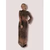 Φόρεμα Maxi Snake Print - Καφέ Φόρεμα Maxi Snake Print - Καφέ
