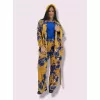 Plus Size Set Floral Bελούδο - Kίτρινο Plus Size Set Floral Bελούδο - Kίτρινο