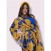 Plus Size Set Floral Bελούδο - Kίτρινο Plus Size Set Floral Bελούδο - Kίτρινο