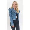 Jacket Jean Με Φουσκωτό Μανίκι - Μπλε Jacket Jean Με Φουσκωτό Μανίκι - Μπλε