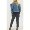 Jacket Jean Με Φουσκωτό Μανίκι - Μπλε Jacket Jean Με Φουσκωτό Μανίκι - Μπλε