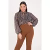 Plus Size Μπλούζα Floral Διαφάνεια - Μπλε Plus Size Μπλούζα Floral Διαφάνεια - Μπλε