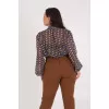 Plus Size Μπλούζα Floral Διαφάνεια - Μπλε Plus Size Μπλούζα Floral Διαφάνεια - Μπλε