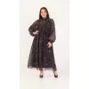 Plus Size Maxi Animal Print Φόρεμα - Μωβ Plus Size Maxi Animal Print Φόρεμα - Μωβ