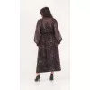 Plus Size Maxi Animal Print Φόρεμα - Μωβ Plus Size Maxi Animal Print Φόρεμα - Μωβ