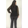 Plus Size Μπλούζα Strass - Μαύρο Plus Size Μπλούζα Strass - Μαύρο