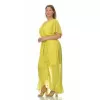 Plus Size Φόρεμα Maxi Κρουαζέ - Κίτρινο Plus Size Φόρεμα Maxi Κρουαζέ - Κίτρινο