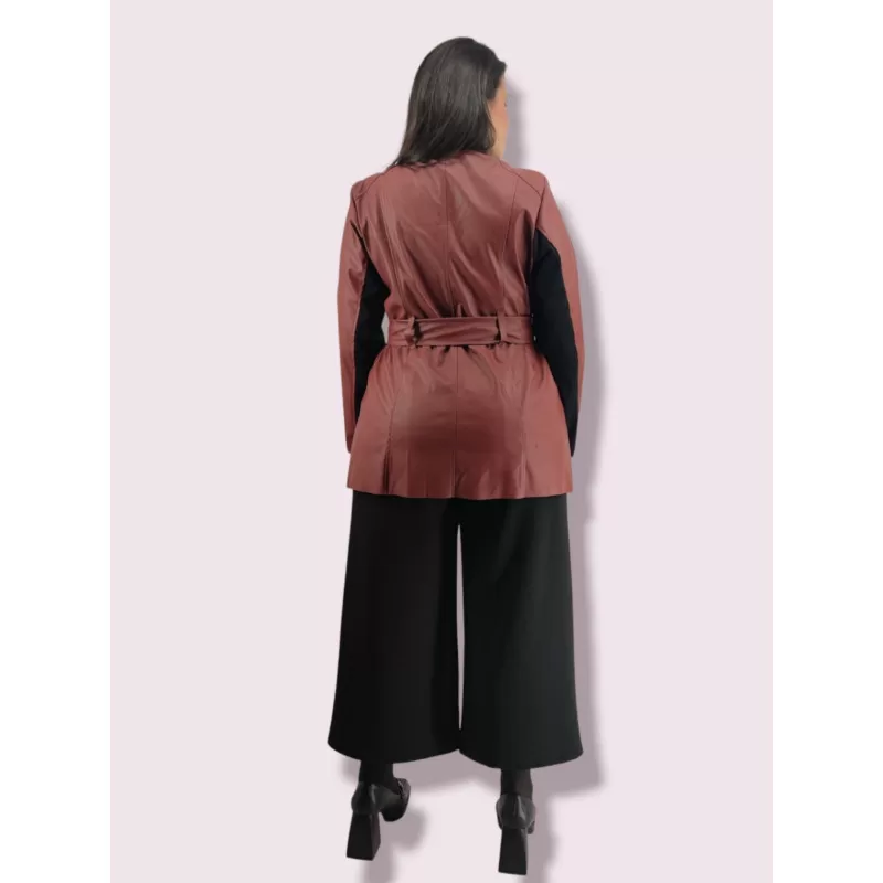 Plus Size Jacket Σακάκι Δέρμα - Μπορντώ Plus Size Jacket Σακάκι Δέρμα - Μπορντώ