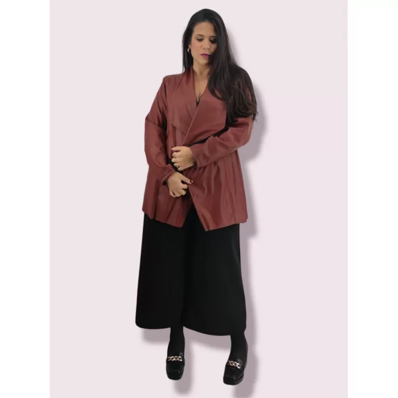 Plus Size Jacket Σακάκι Δέρμα - Μπορντώ Plus Size Jacket Σακάκι Δέρμα - Μπορντώ