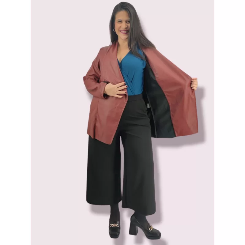 Plus Size Jacket Σακάκι Δέρμα - Μπορντώ Plus Size Jacket Σακάκι Δέρμα - Μπορντώ