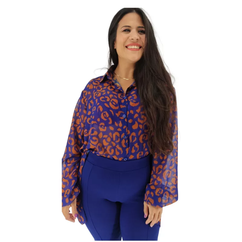 Plus Size Παντελόνι Τύπου Κολάν με Σκίσιμο - Φούξια