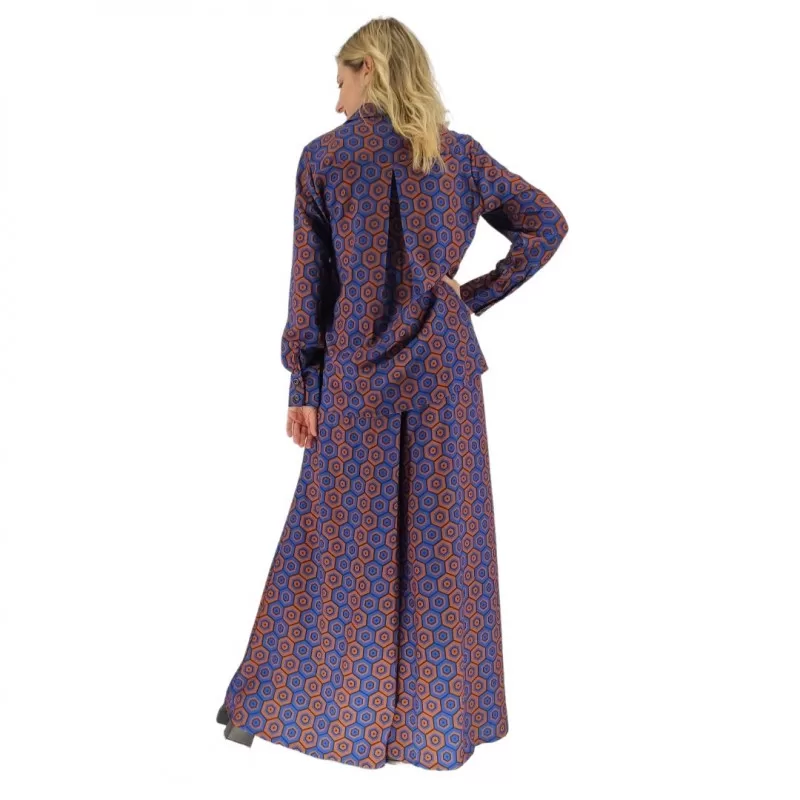 Σετ Πουκάμισο με Oversized Παντελόνα – Εμπριμέ (μπλε) Σετ Πουκάμισο με Oversized Παντελόνα – Εμπριμέ (μπλε)