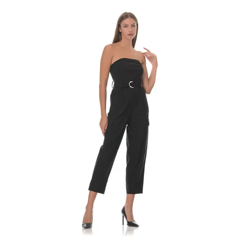 Ολόσωμη Φόρμα Strapless Capri - Μπλε Ολόσωμη Φόρμα Strapless Capri - Μπλε