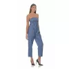 Ολόσωμη Φόρμα Strapless Capri - Μπλε Ολόσωμη Φόρμα Strapless Capri - Μπλε
