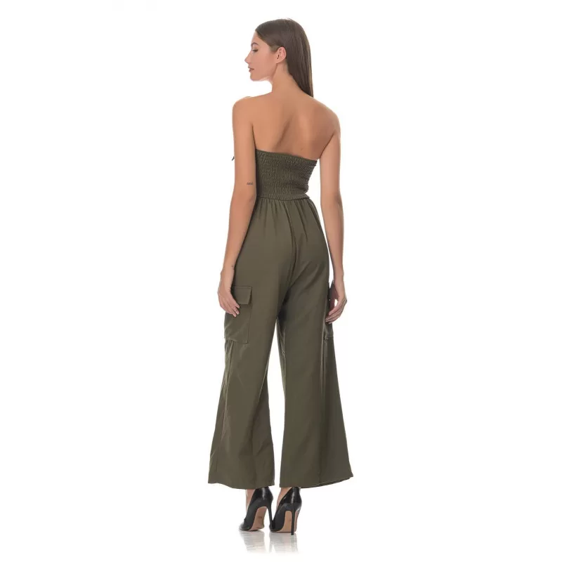 Ολόσωμη Φόρμα Strapless Cargo - Χακί Ολόσωμη Φόρμα Strapless Cargo - Χακί