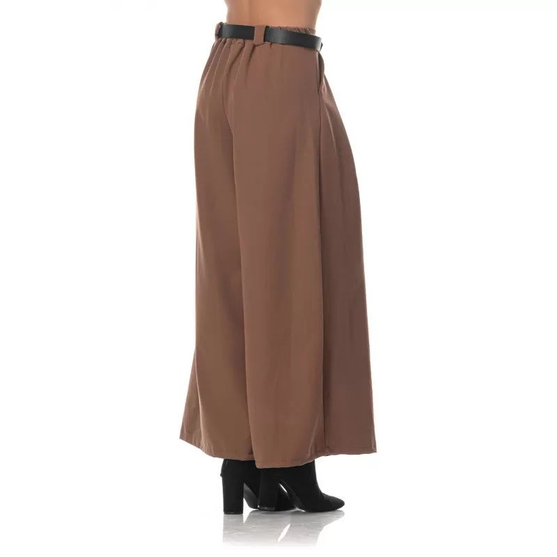 Παντελόνα Με Πιέτες Oversized - Καφέ Παντελόνα Με Πιέτες Oversized - Καφέ