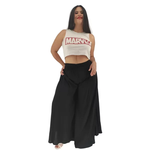 Plus Size Παντελόνα Oversized - Μαύρη