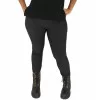 Plus Size Κολάν με Λεπτές Ρίγες - Μαύρο Plus Size Κολάν με Λεπτές Ρίγες - Μαύρο