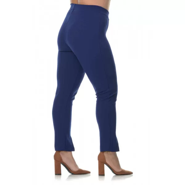 Plus Size Παντελόνι Τύπου Κολάν με Σκίσιμο - Μπλε Ρουά