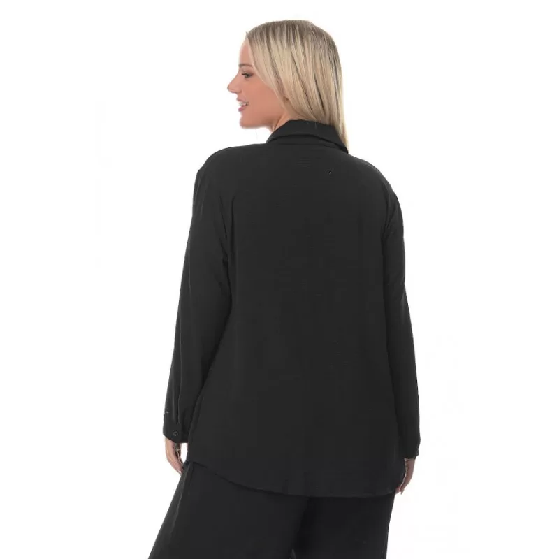 Plus Size Set Πουκάμισα/Παντελόνα - Μαύρο Plus Size Set Πουκάμισα/Παντελόνα - Μαύρο