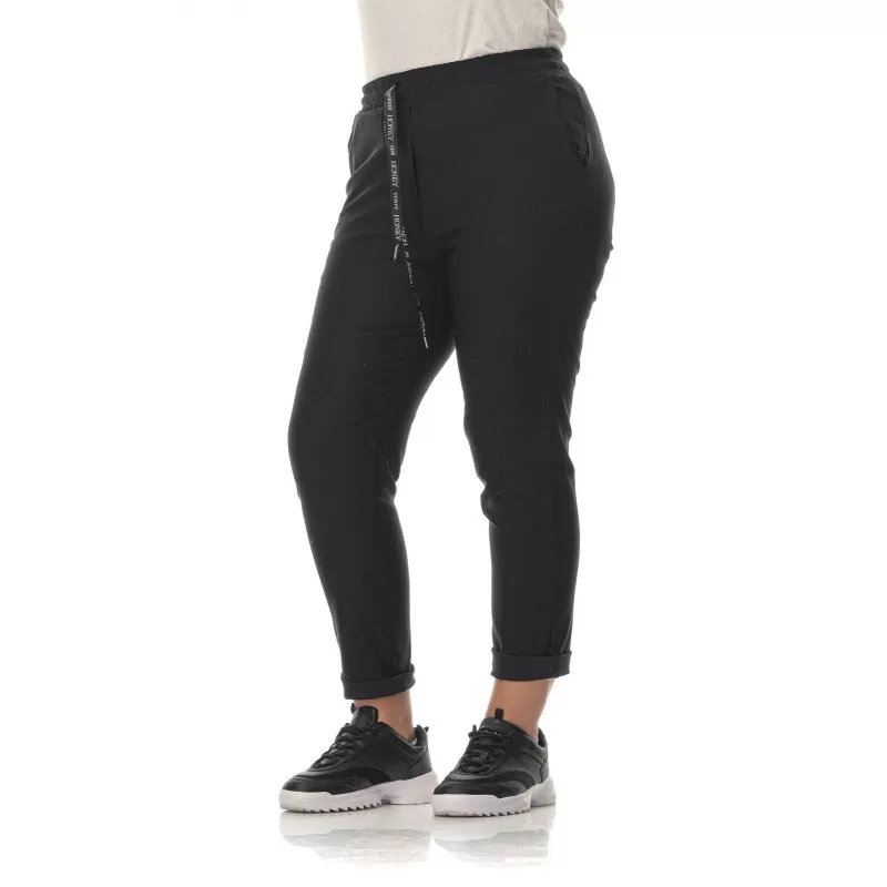 Plus Size Παντελόνι Sport - Μαύρο Plus Size Παντελόνι Sport - Μαύρο