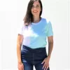 T-Shirt Με Ημιδιαφανές Σχέδιο - Λευκό T-Shirt Με Ημιδιαφανές Σχέδιο - Λευκό