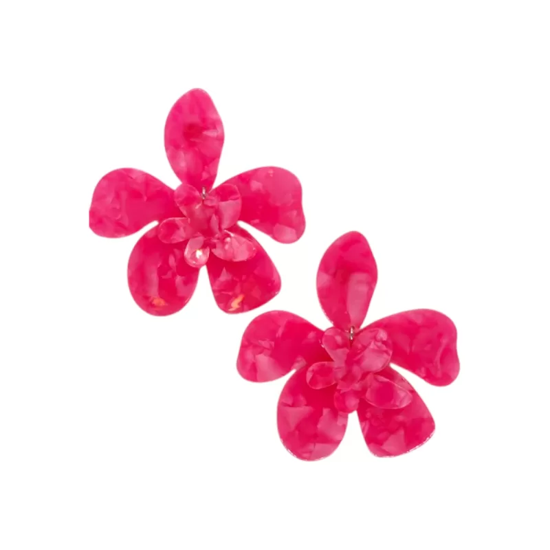 Σκουλαρίκια Pink Flower - Φούξια Σκουλαρίκια Pink Flower - Φούξια