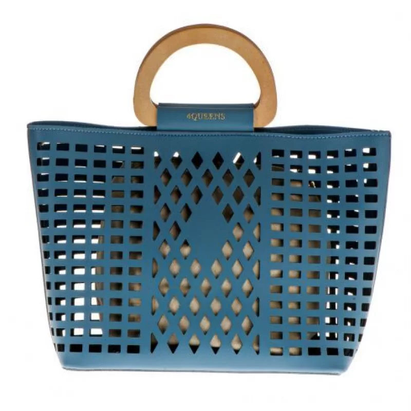Τσάντα Tote Διάτρητη - Γαλάζιο Τσάντα Tote Διάτρητη - Γαλάζιο