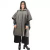 Plus Size Κάπα/Παλτό με Κουμπιά - Γκρι Plus Size Κάπα/Παλτό με Κουμπιά - Γκρι
