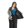 Plus Size Jacket Καστόρ Δίχρωμο - Γκρι/Μαύρο Plus Size Jacket Καστόρ Δίχρωμο - Γκρι/Μαύρο