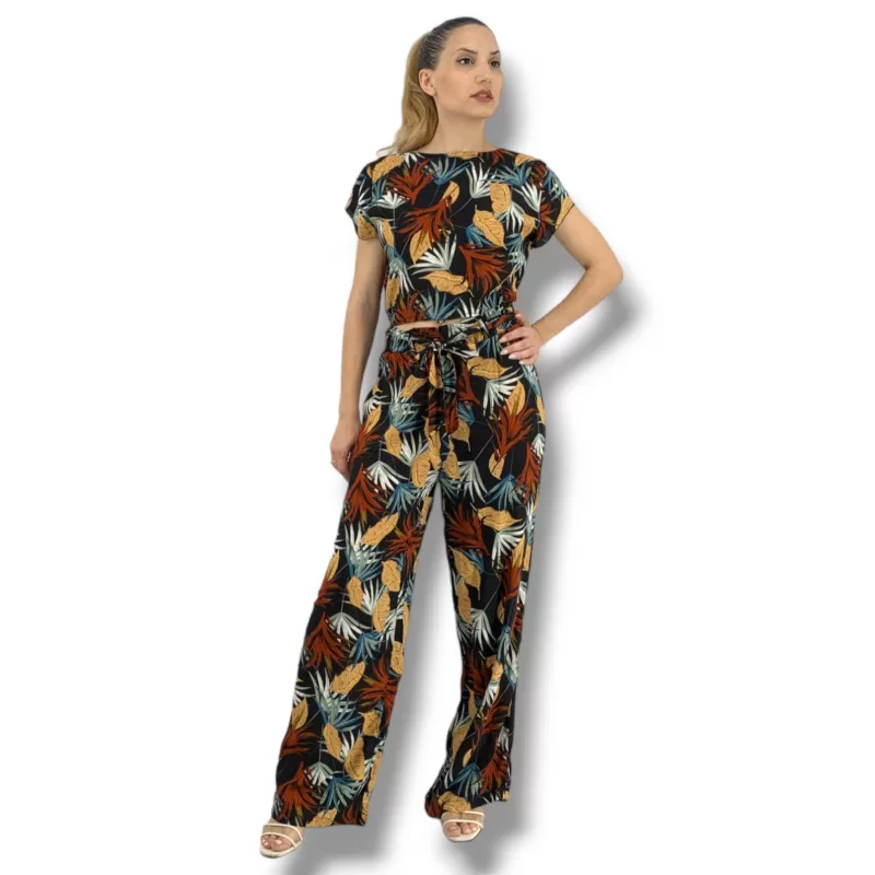 Set Παντελόνα/Top Floral - Πολύχρωμο Set Παντελόνα/Top Floral - Πολύχρωμο