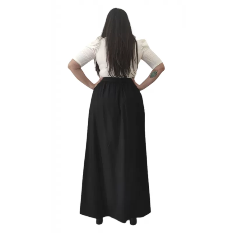 Plus Size Φούστα Maxi - Μαύρο
