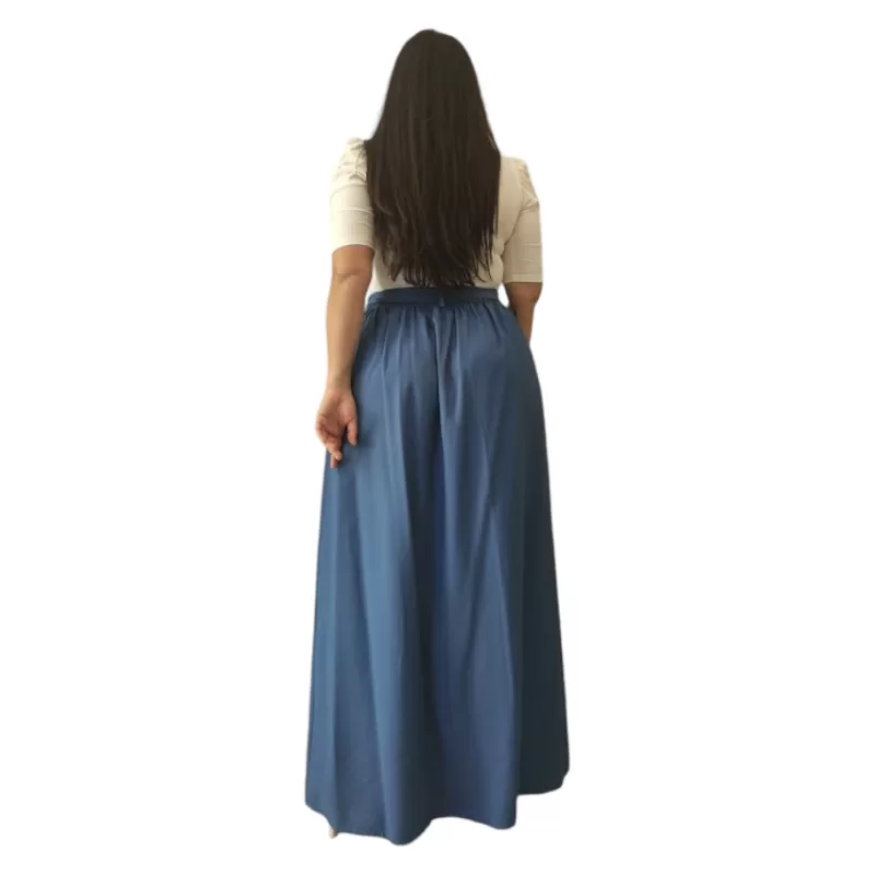 Plus Size Φούστα Maxi - Μπλε