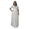 Plus Size Φούστα Maxi - Λευκό