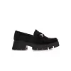 Loafers Chunky Βελούδινα Με Αγκράφα - Μαύρο Loafers Chunky Βελούδινα Με Αγκράφα - Μαύρο