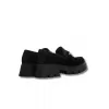 Loafers Chunky Βελούδινα Με Αγκράφα - Μαύρο Loafers Chunky Βελούδινα Με Αγκράφα - Μαύρο