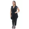 Plus Size Καμπαρντίνα Safari Αμάνικη - Μαύρο Plus Size Καμπαρντίνα Safari Αμάνικη - Μαύρο
