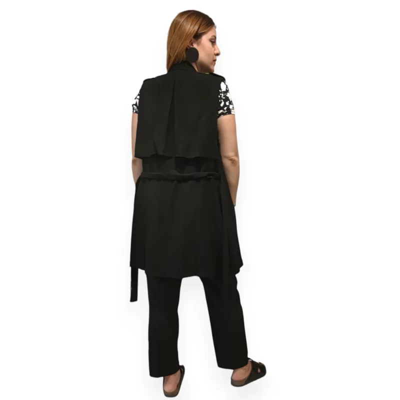 Plus Size Καμπαρντίνα Safari Αμάνικη - Μαύρο Plus Size Καμπαρντίνα Safari Αμάνικη - Μαύρο