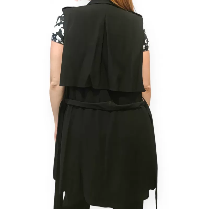 Plus Size Καμπαρντίνα Safari Αμάνικη - Μαύρο Plus Size Καμπαρντίνα Safari Αμάνικη - Μαύρο