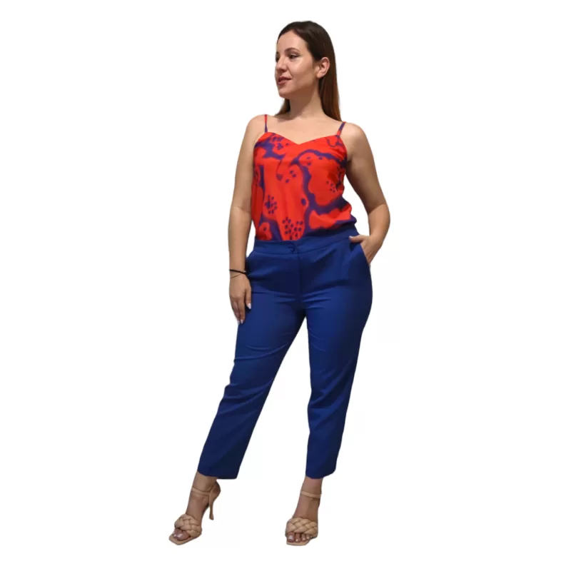 Plus Size Παντελόνι Tailored - Μπλε Ρουά Plus Size Παντελόνι Tailored - Μπλε Ρουά
