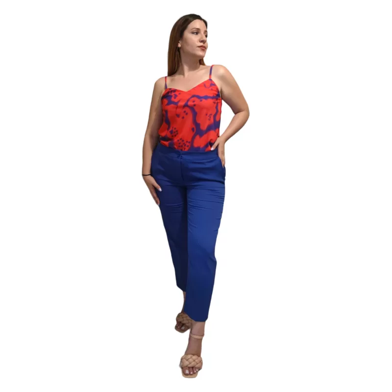 Plus Size Παντελόνι Tailored - Μπλε Ρουά Plus Size Παντελόνι Tailored - Μπλε Ρουά