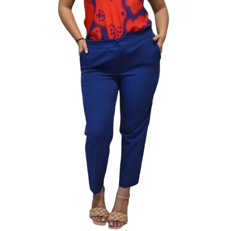 Plus Size Παντελόνι Tailored - Μπλε Ρουά Plus Size Παντελόνι Tailored - Μπλε Ρουά